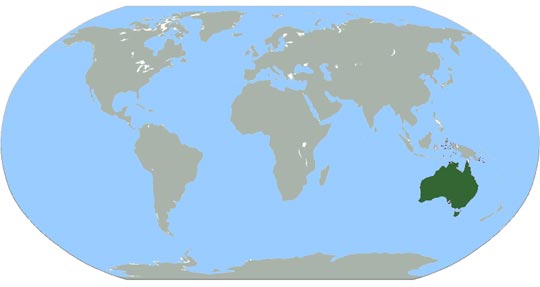 Location Map of Australia